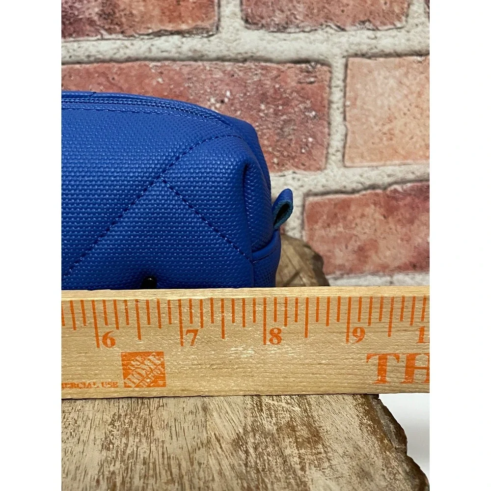Lug Jib XL Quilted Cosmetic Pouch Sapphire Blue Travel Makeup Bag New